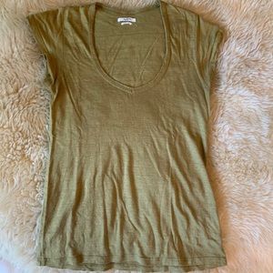 Isabel Marant Etoile Zanko Linen V-Neck Tee